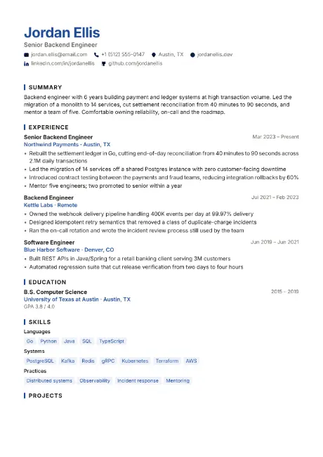 Modern resume template