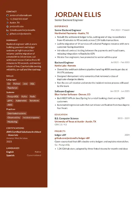 Bloom resume template